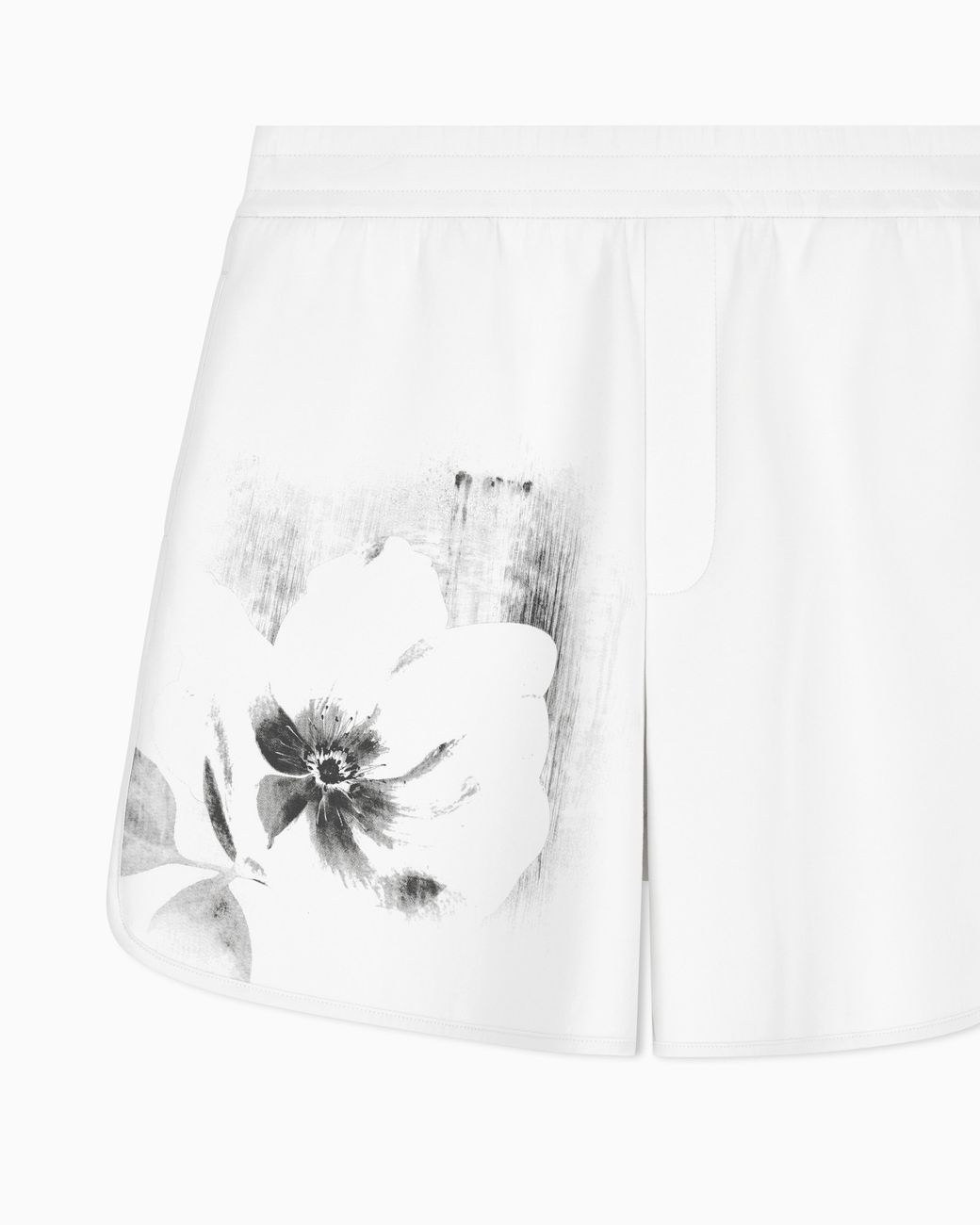 ARMANI EXCHANGE White Regular Fit Shorts Jersey Bonded Stretch Cotton for men