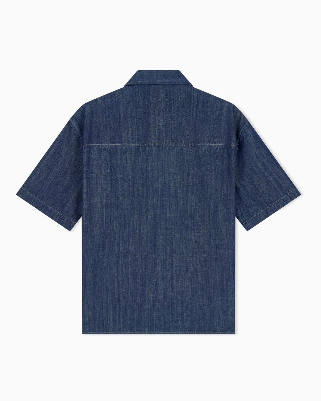 ARMANI EXCHANGE Blue Oversized Shirt Denim Washed Cotton for men