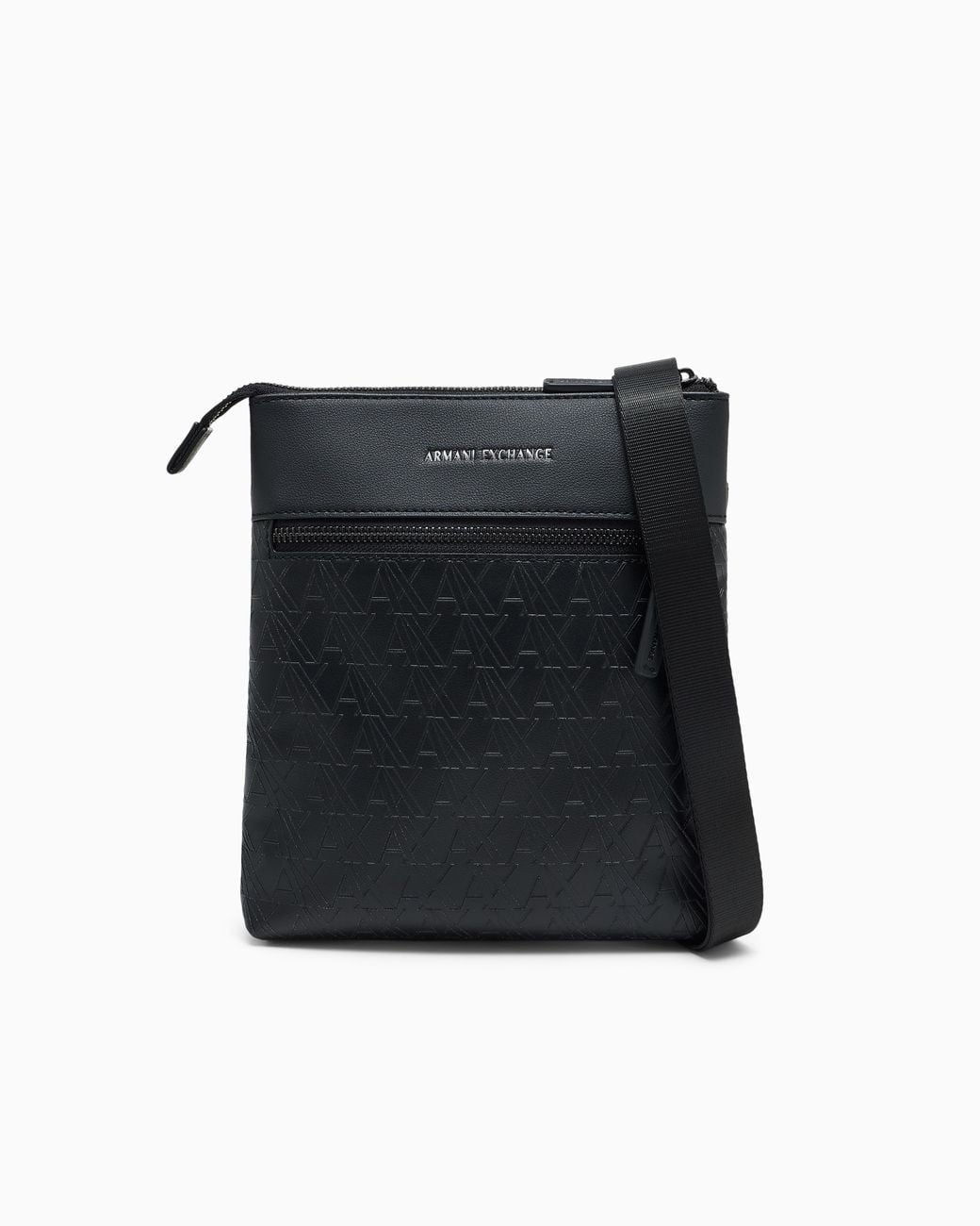 ARMANI EXCHANGE Black Flat Crossbody Messenger Bag for men