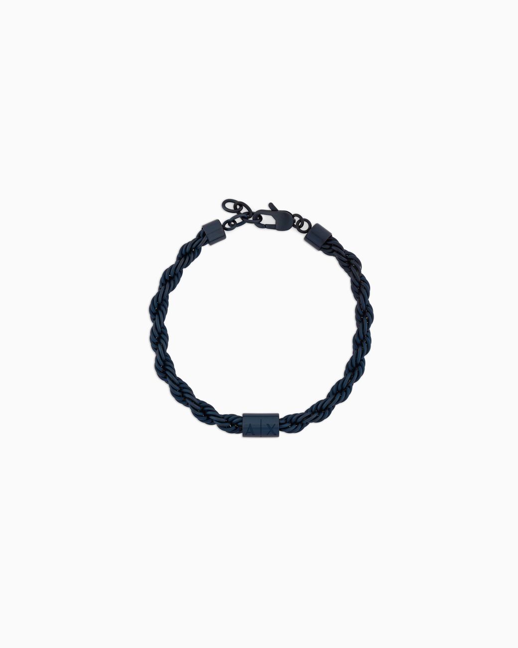 ARMANI EXCHANGE Blue Stainless Steel Chain Bracelet for men