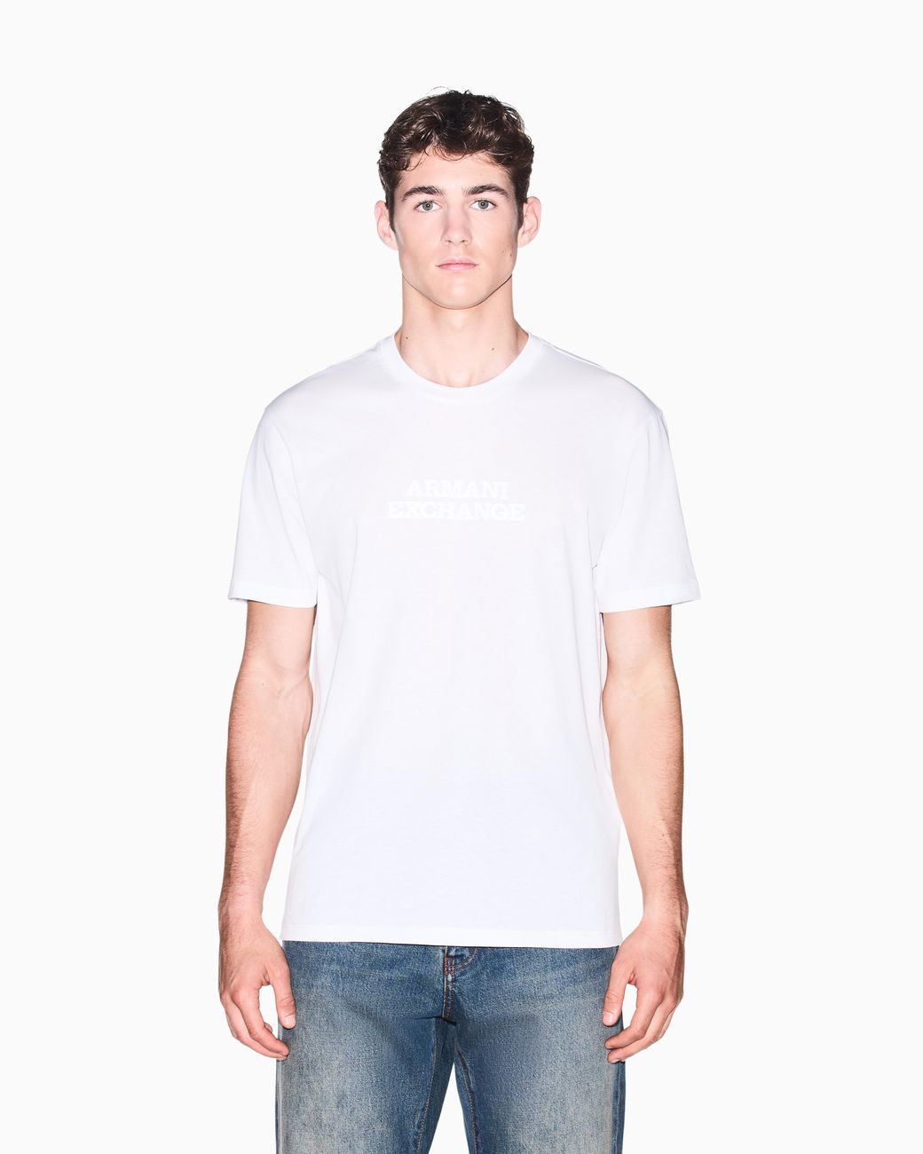 ARMANI EXCHANGE White Regular T-Shirt for men