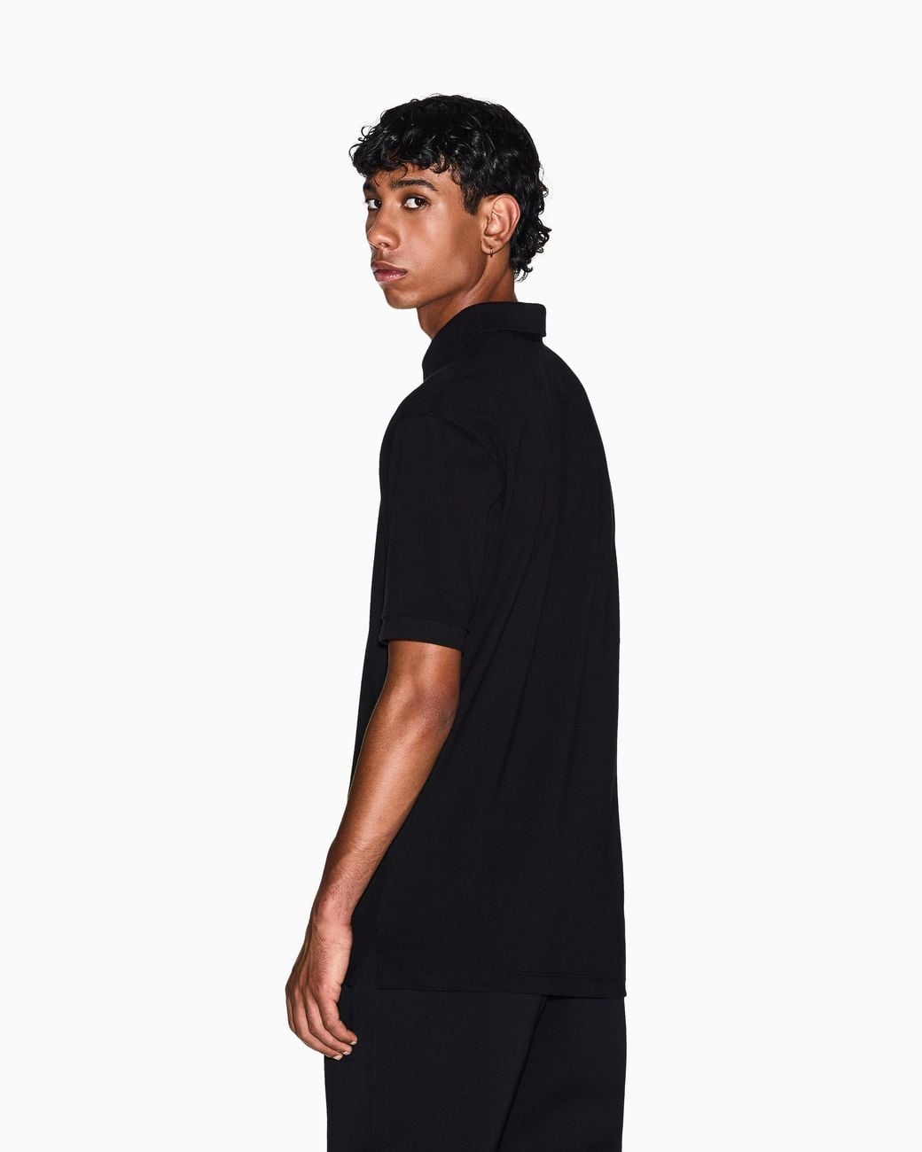 ARMANI EXCHANGE Black Regular Fit Polo Shirt Icon for men