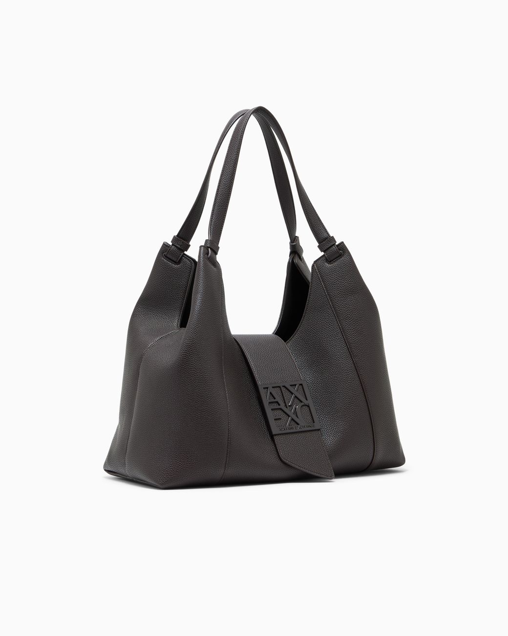 ARMANI EXCHANGE Black Soft Hobo Shoulder Bag