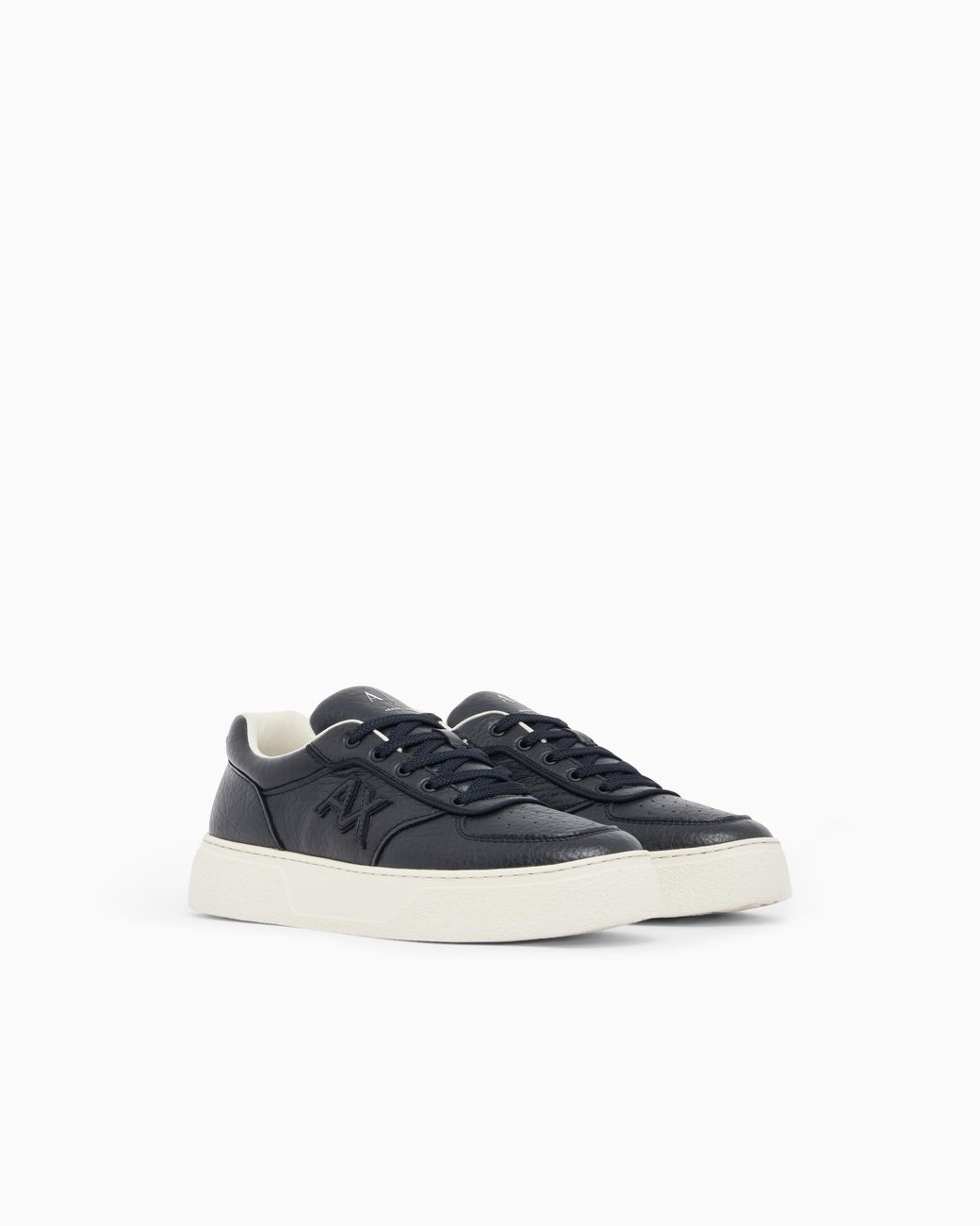 ARMANI EXCHANGE Blue Sneakers With Deer Effect for men