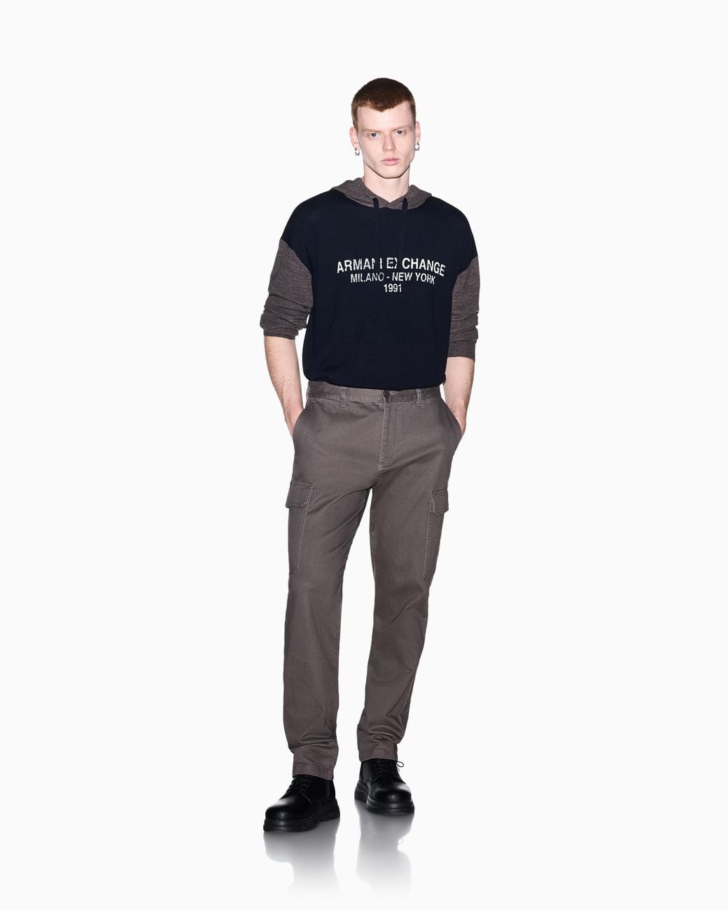 ARMANI EXCHANGE Blue Regular Fit Pullover for men