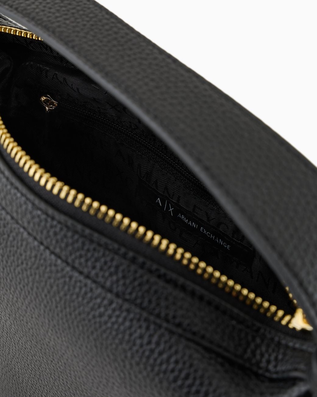 ARMANI EXCHANGE Black Technical Hobo Bag With Zip And Removable Strap
