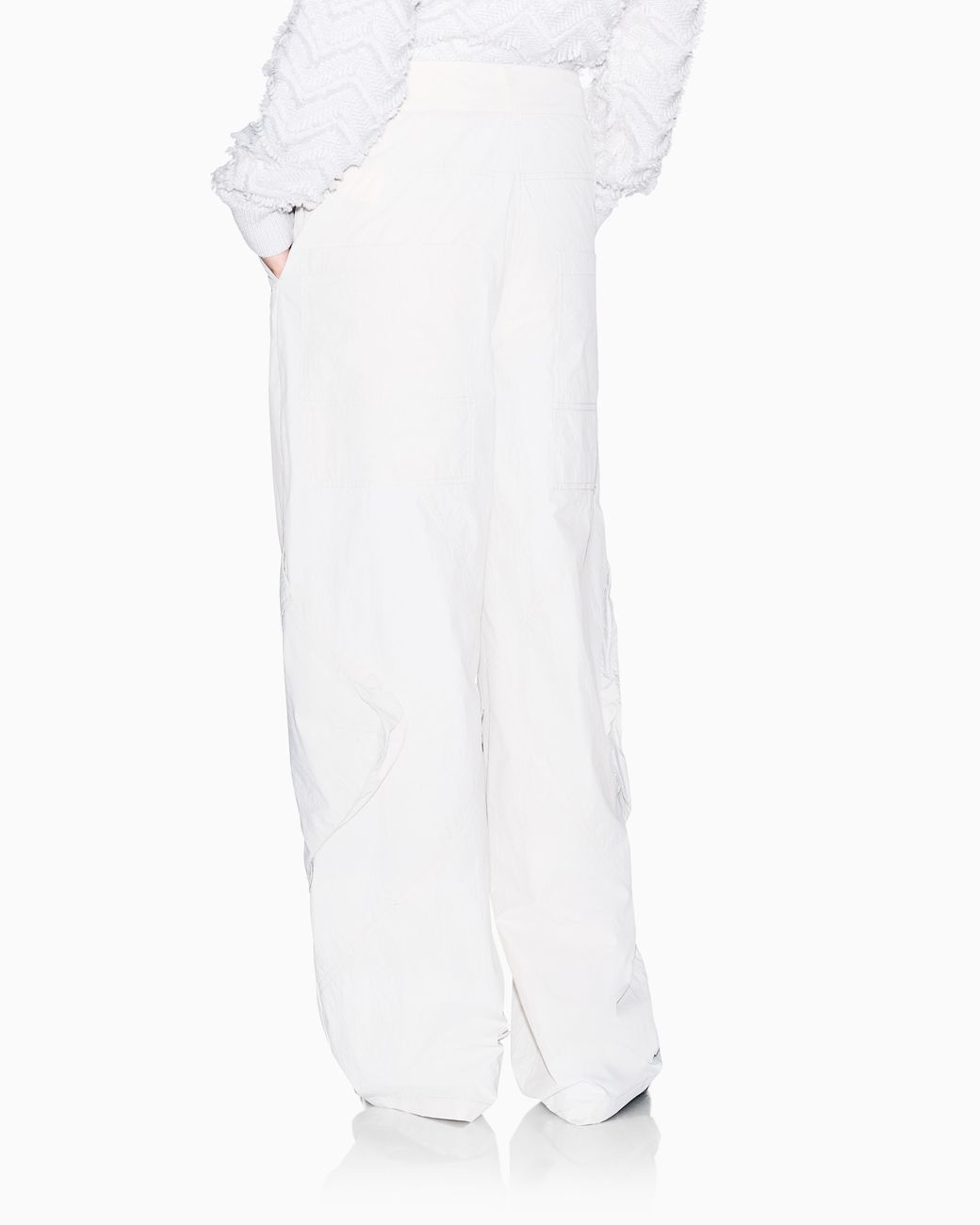 ARMANI EXCHANGE White Oversized Trousers