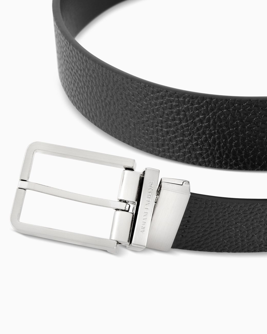 ARMANI EXCHANGE White Reversible Belt With Interchangeable Buckles for men