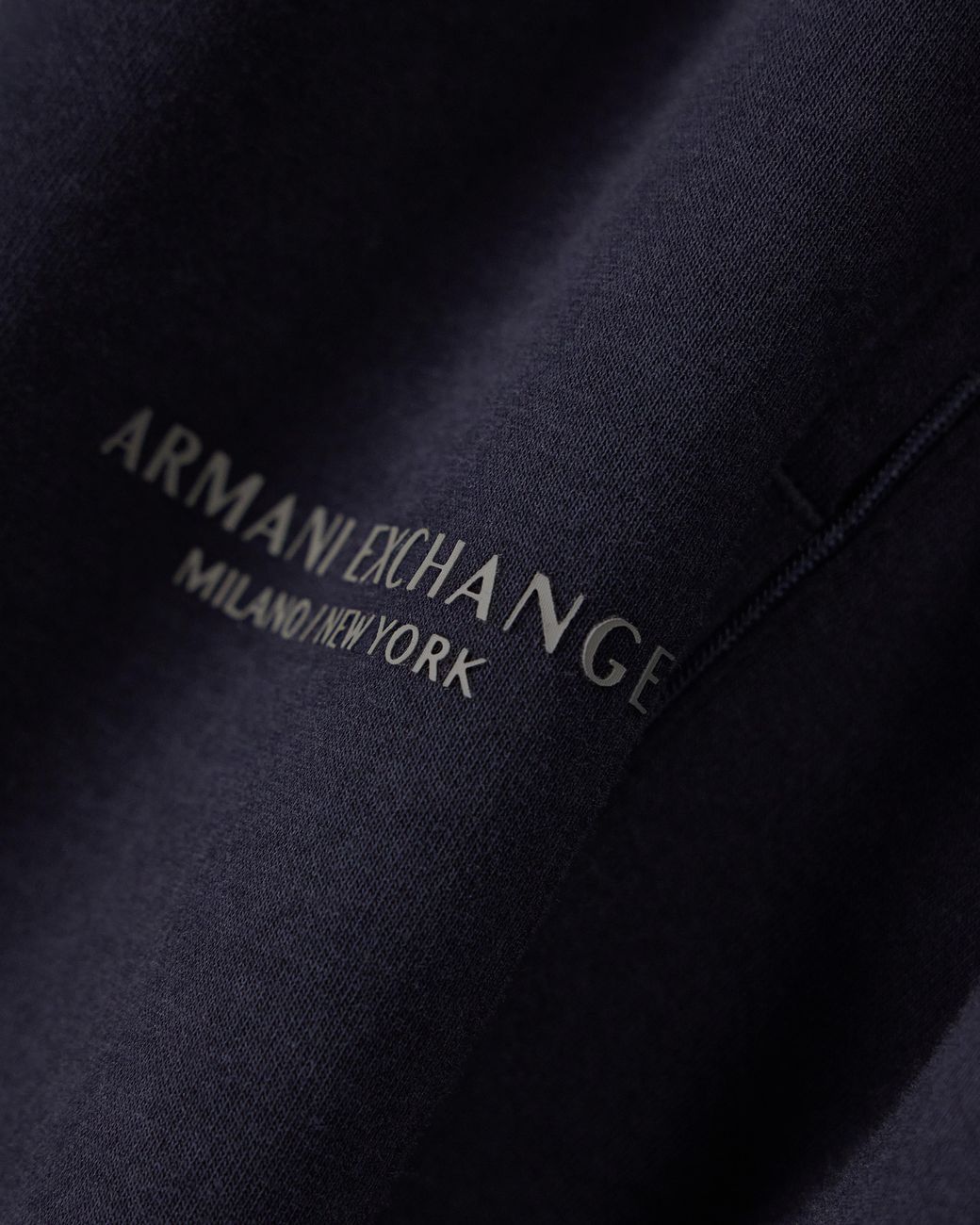ARMANI EXCHANGE Blue Regular Fit Trousers Bonded Stretch Cotton Jersey for men