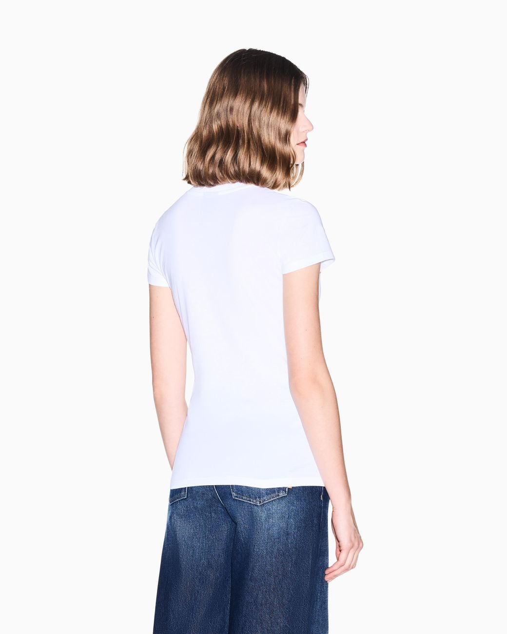 ARMANI EXCHANGE White Slim Fit T-Shirt