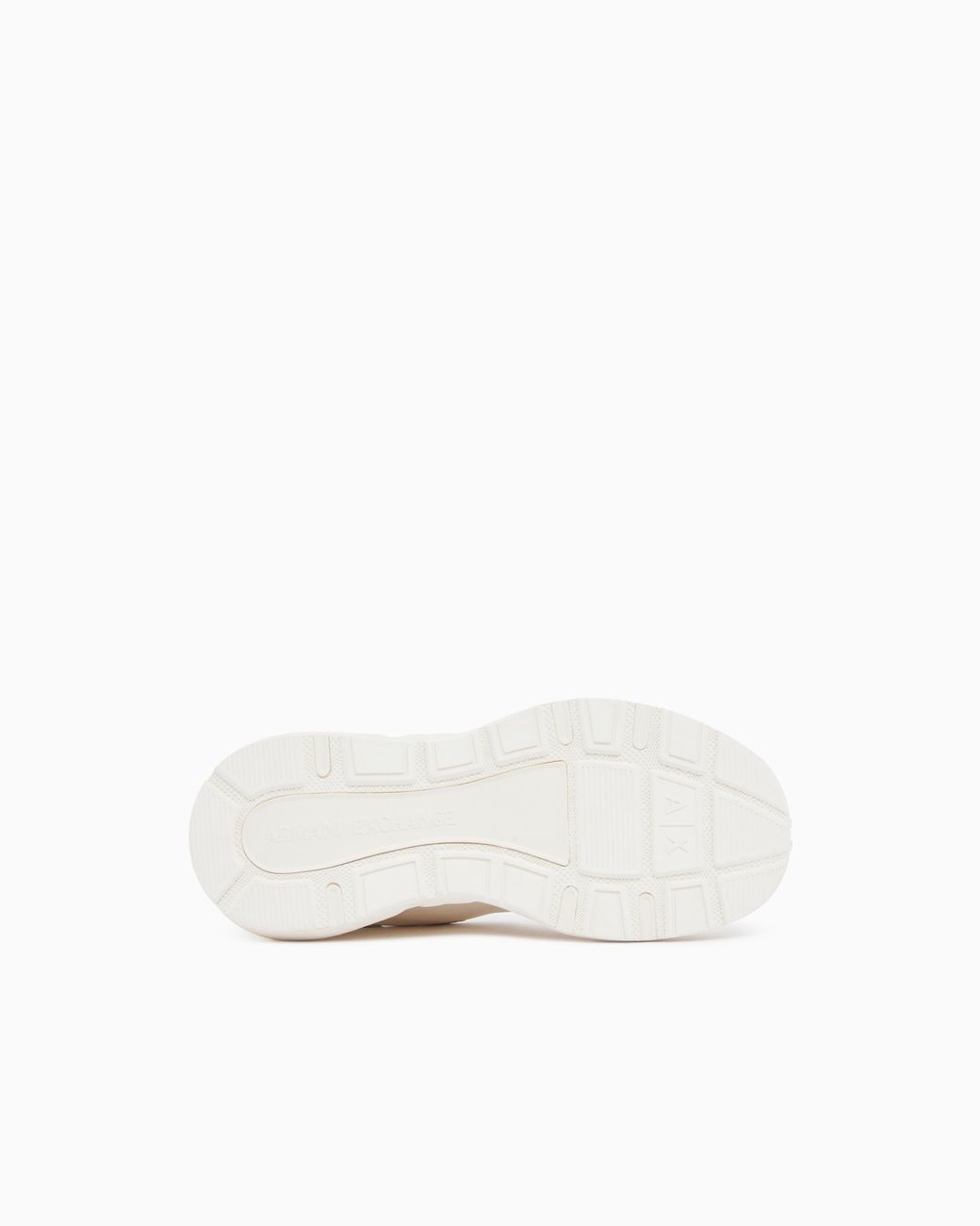 ARMANI EXCHANGE White Sneakers With Nappa Pillow And Metal Suede