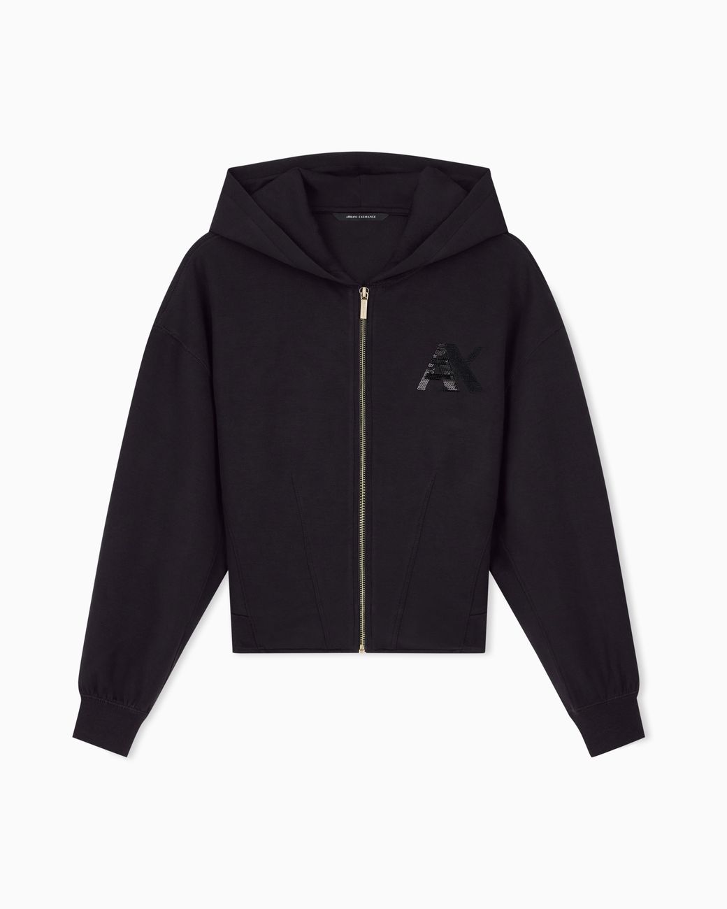 ARMANI EXCHANGE Blue Sweatshirt Stretch Viscose Scuba