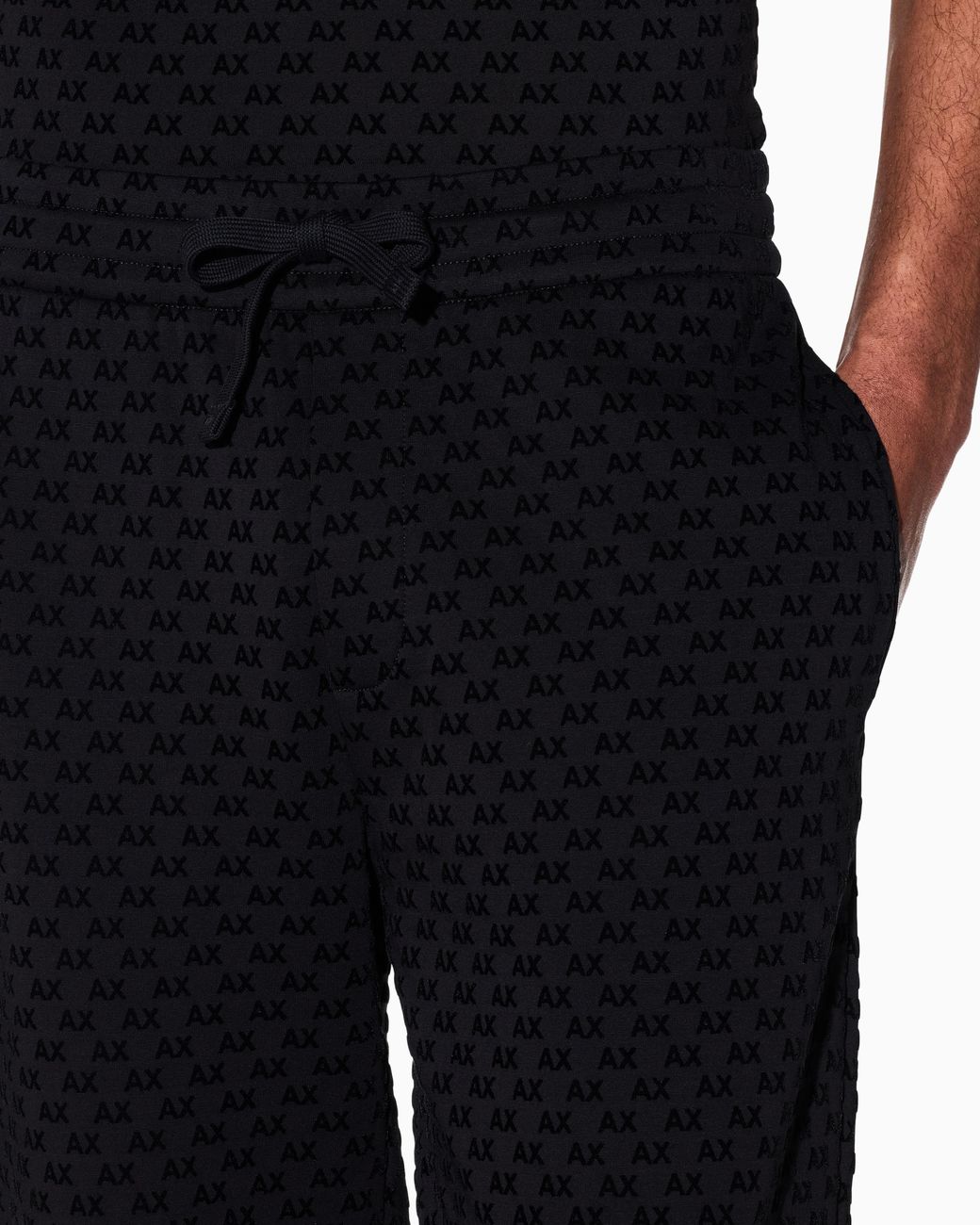ARMANI EXCHANGE Blue Regular Fit Jersey Pants With Bonded Stretch for men