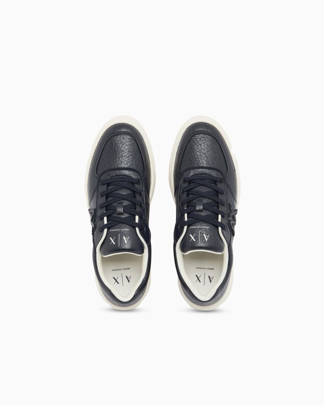 ARMANI EXCHANGE Blue Sneakers With Deer Effect for men