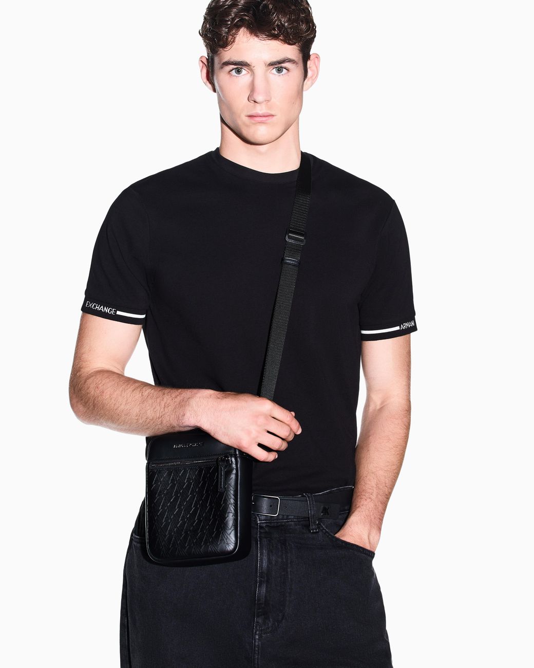 ARMANI EXCHANGE Blue Reporter Messenger Bag for men
