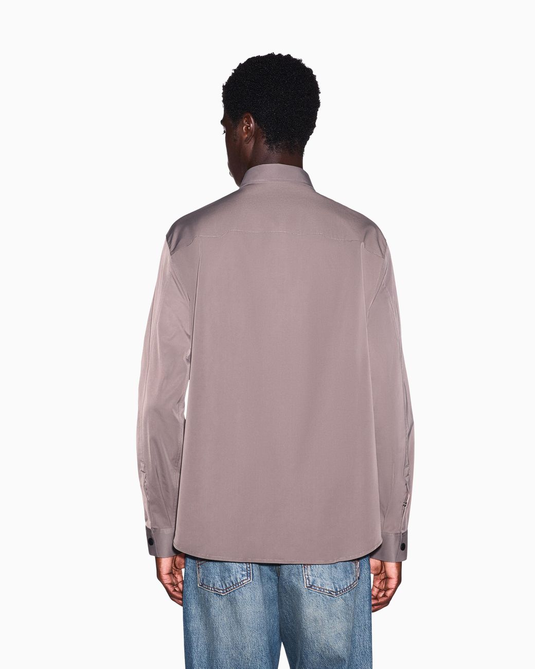 ARMANI EXCHANGE Brown Oversized Fit Shirt With Lining for men