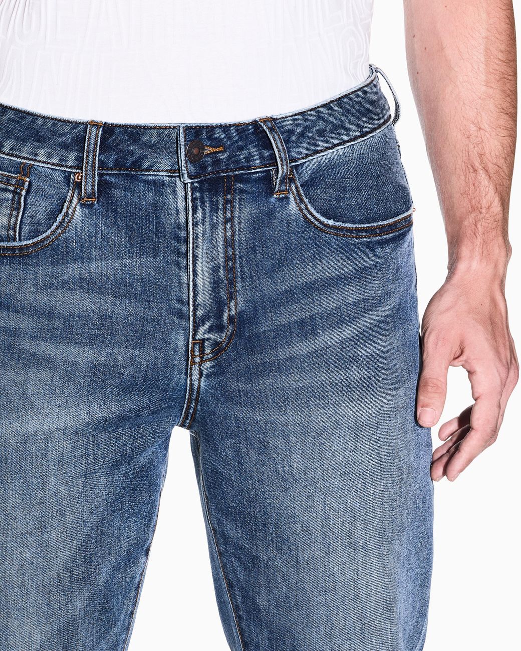 ARMANI EXCHANGE Blue Slim-Fit 5-Pocket Jeans for men