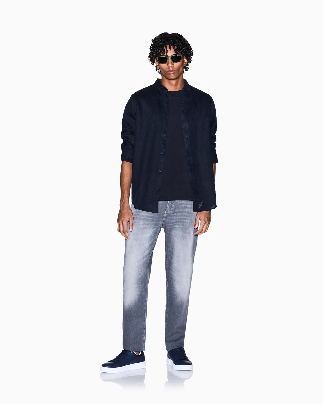 ARMANI EXCHANGE Blue Regular Fit T-Shirt Icon for men