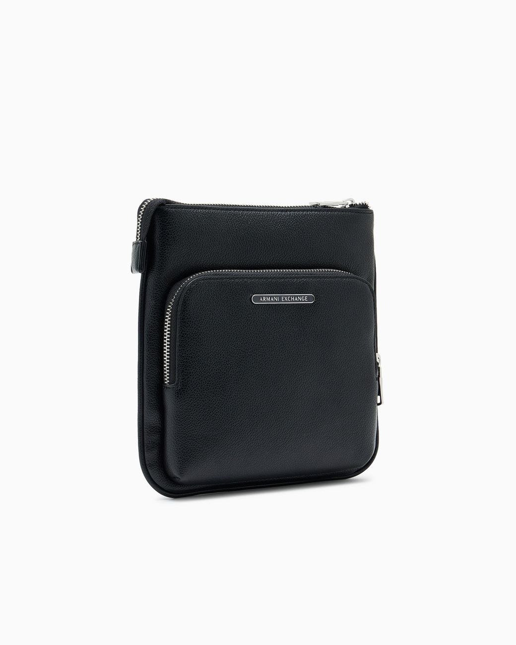 ARMANI EXCHANGE Black Crossbody Bag With A Front Zip Pocket And Adjustable Strap for men