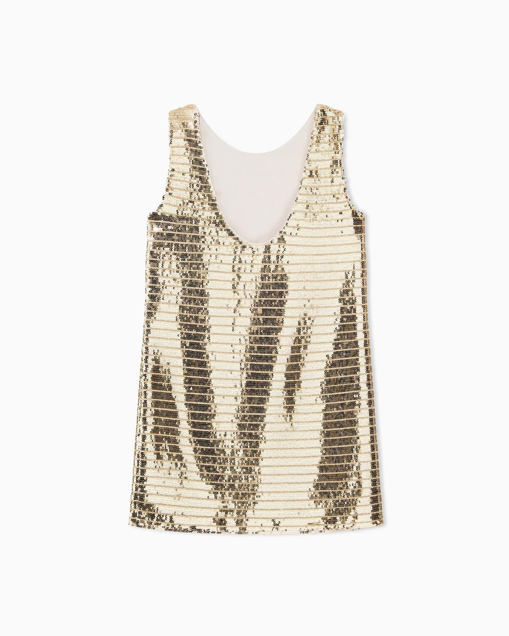 ARMANI EXCHANGE White Slim Fit Dress Chiffon With Sequins