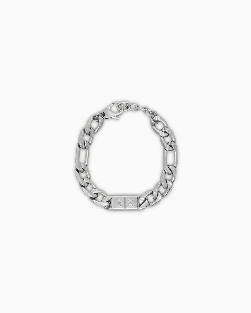 ARMANI EXCHANGE Metallic Stainless Steel Chain Bracelet for men