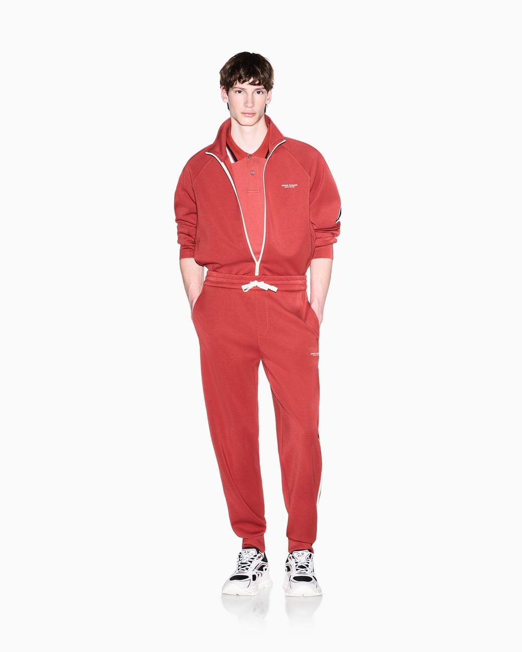 ARMANI EXCHANGE Red Regular Fit Polo Shirt for men