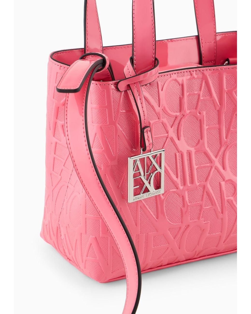 Giorgio Armani Shopper With All-over Embossed Logo Lettering in
