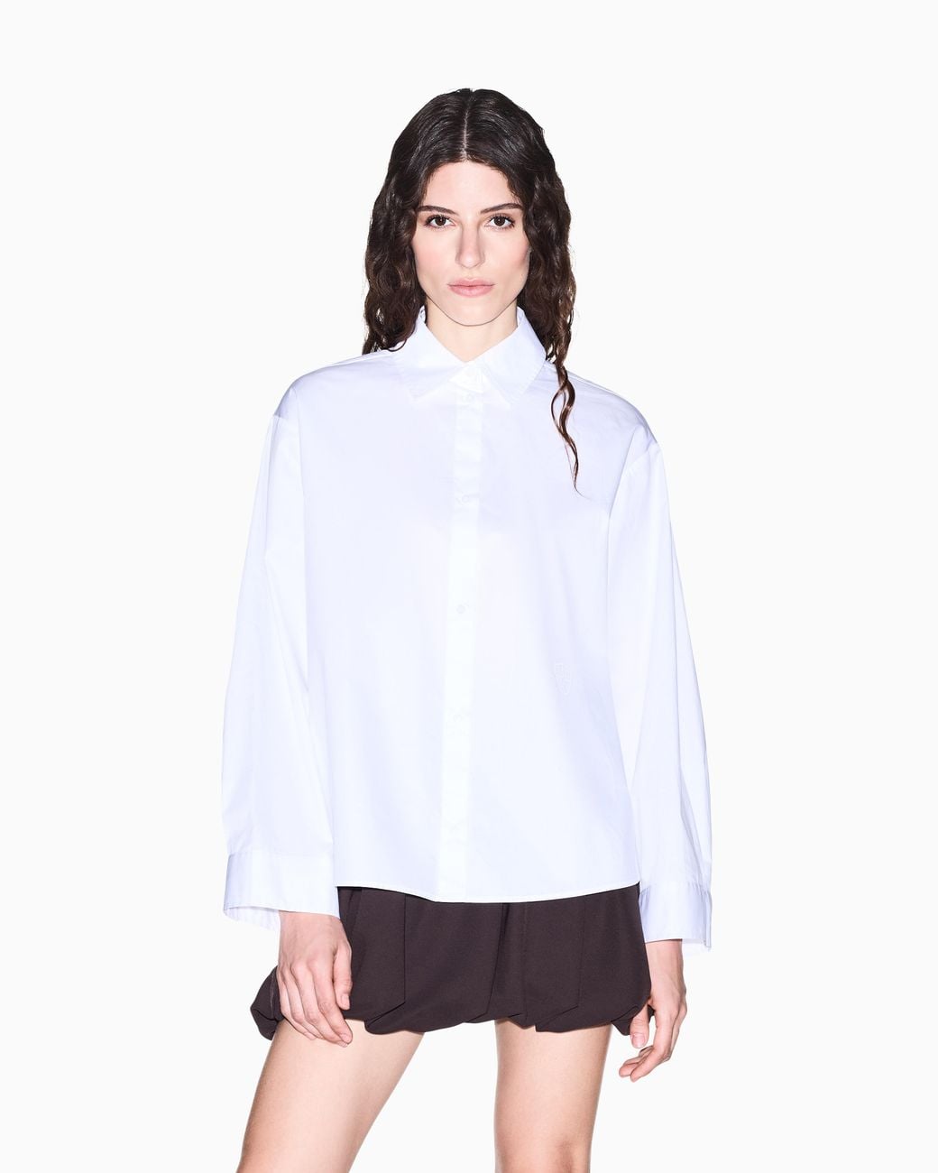 ARMANI EXCHANGE White Regular Fit Shirt Cotton Poplin