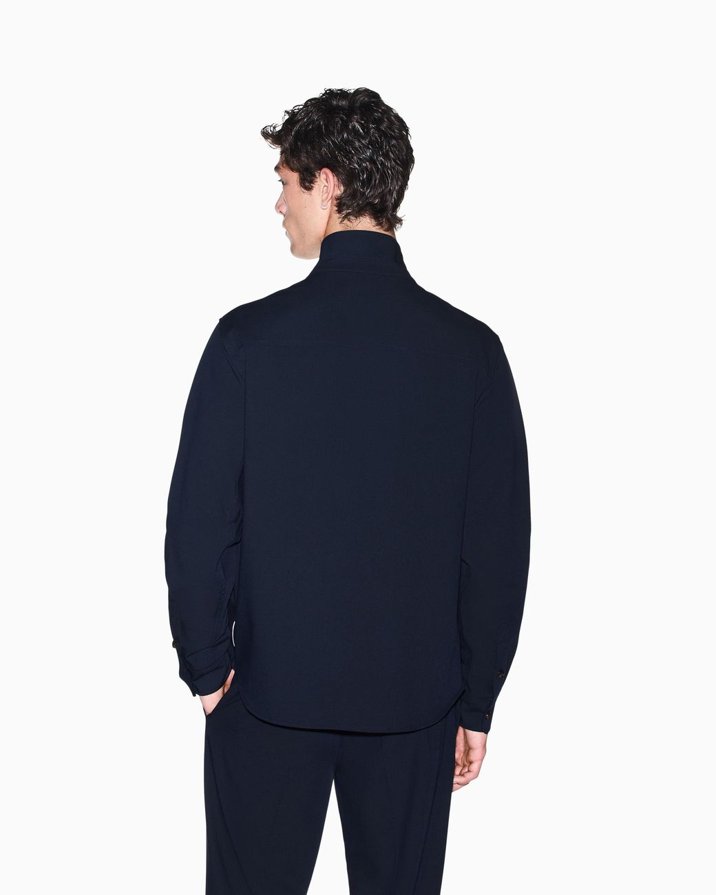ARMANI EXCHANGE Blue Regular Fit Blazer Stretch Viscose Blend for men