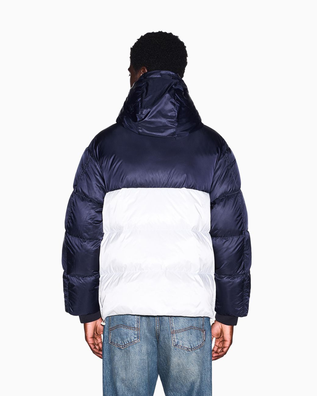 ARMANI EXCHANGE Blue Down Jacket With Down And Feather Padding for men