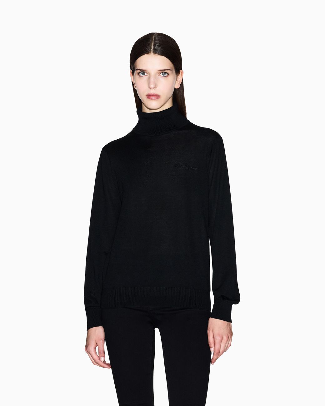 ARMANI EXCHANGE Black Merino Turtleneck Sweater