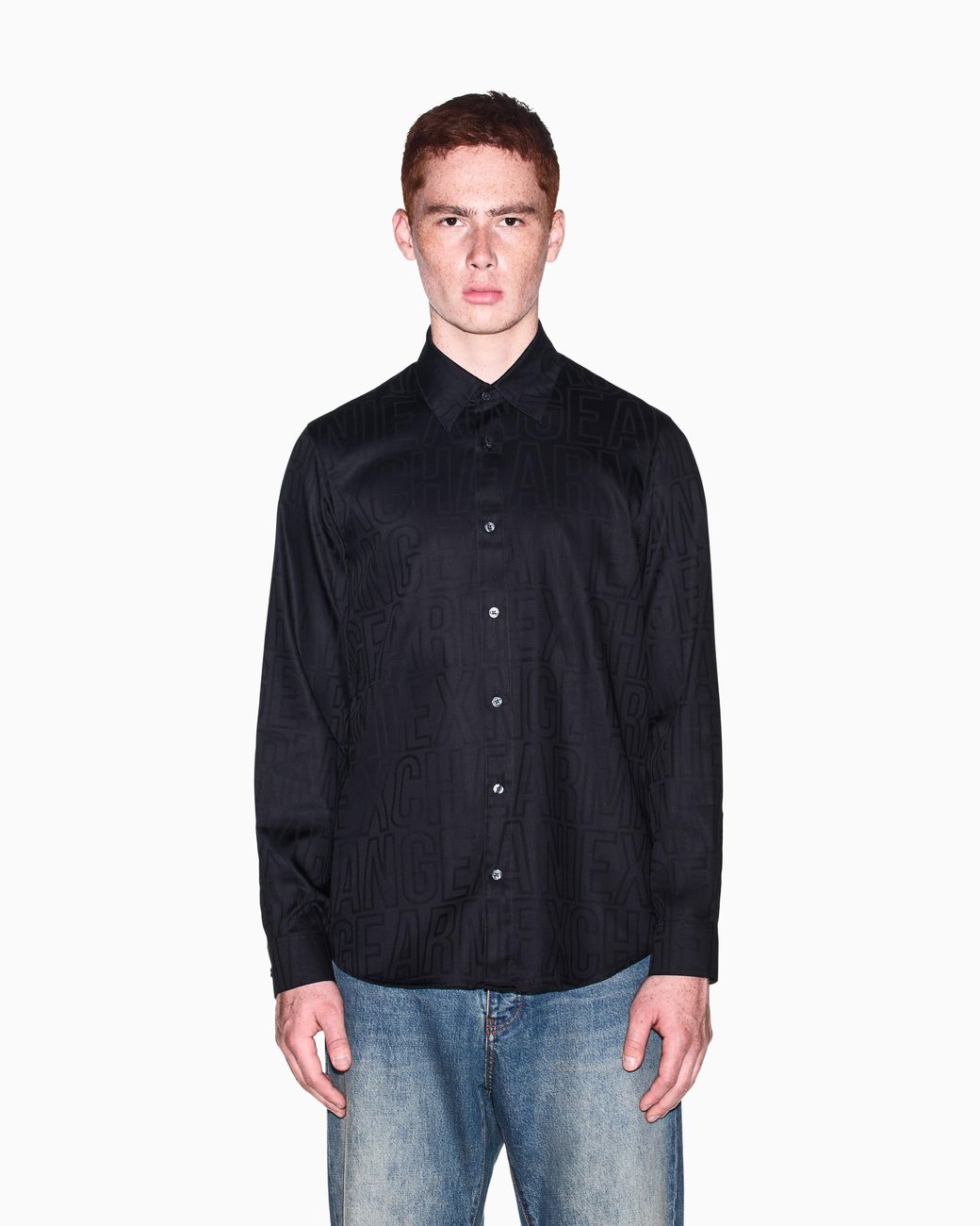 ARMANI EXCHANGE Blue Regular Fit Shirt for men