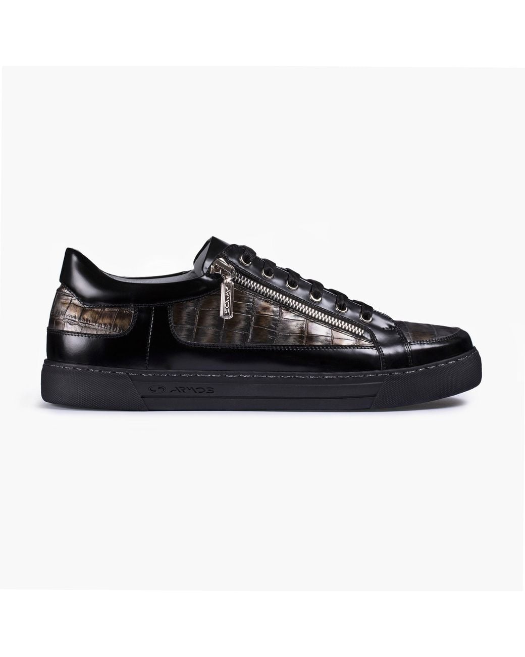 Armos Black Leather Sneaker for men
