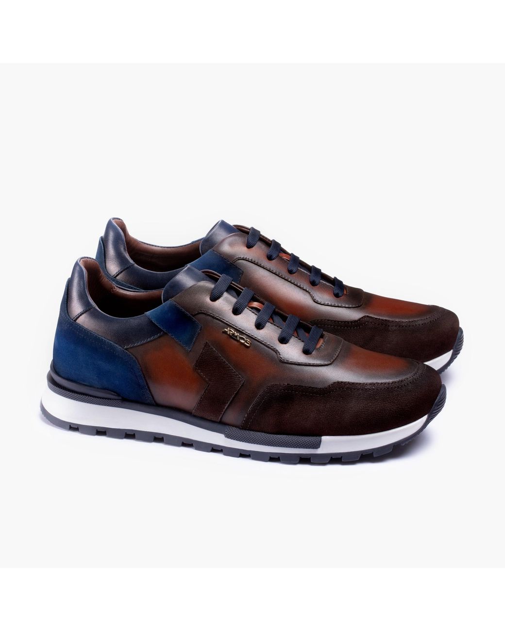 Armos Blue And Leather Sneaker for men