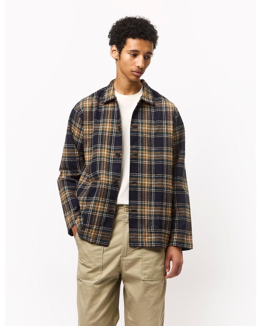 Universal Works Gray Easy Jacket (Lake Cotton) for men