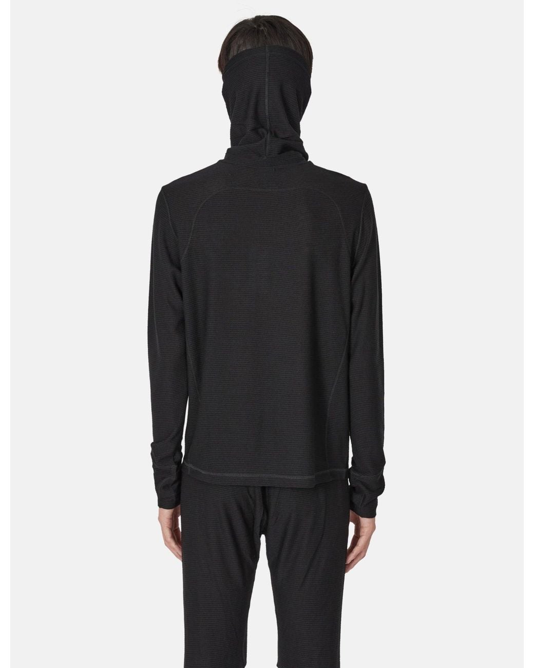 Roa Black Ashi Wool Tencel Baselayer Long Sleeve for men