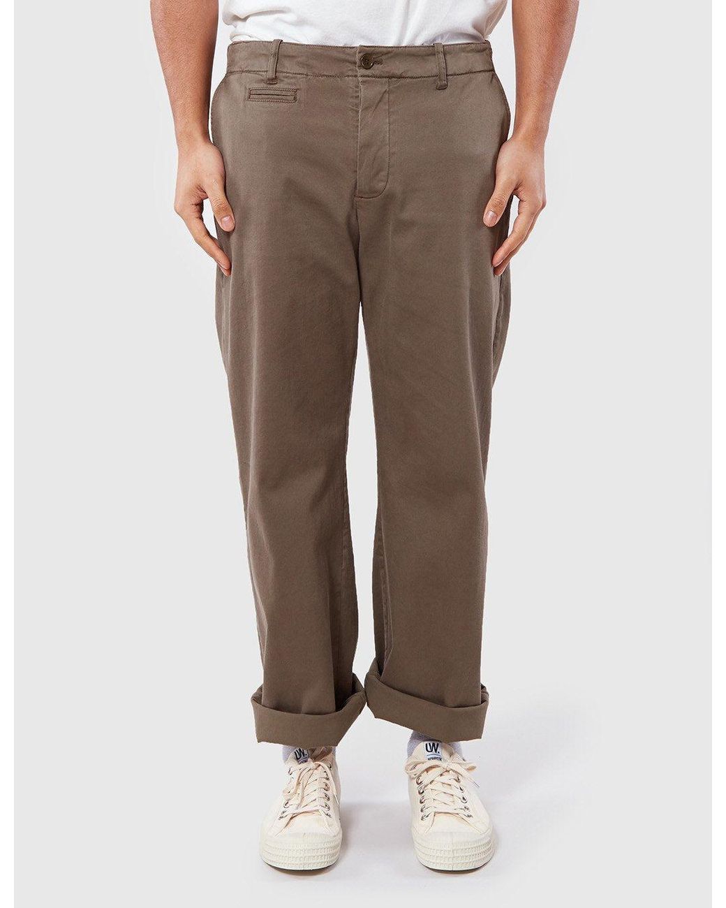YMC Brown Thin Duke Trousers for men