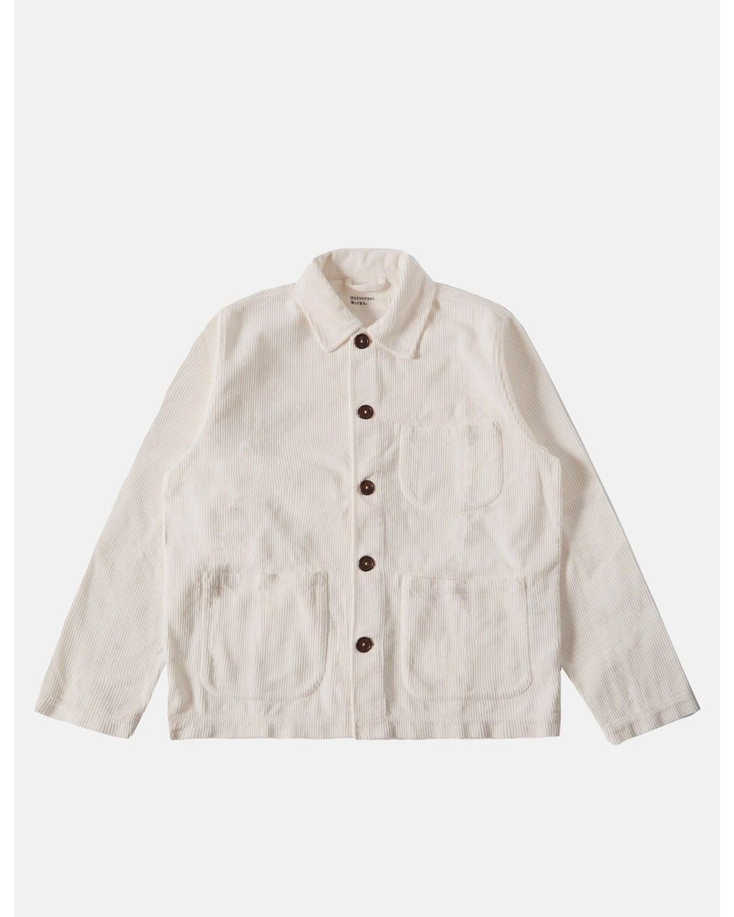 Universal Works White Field Jacket (Corduroy) for men