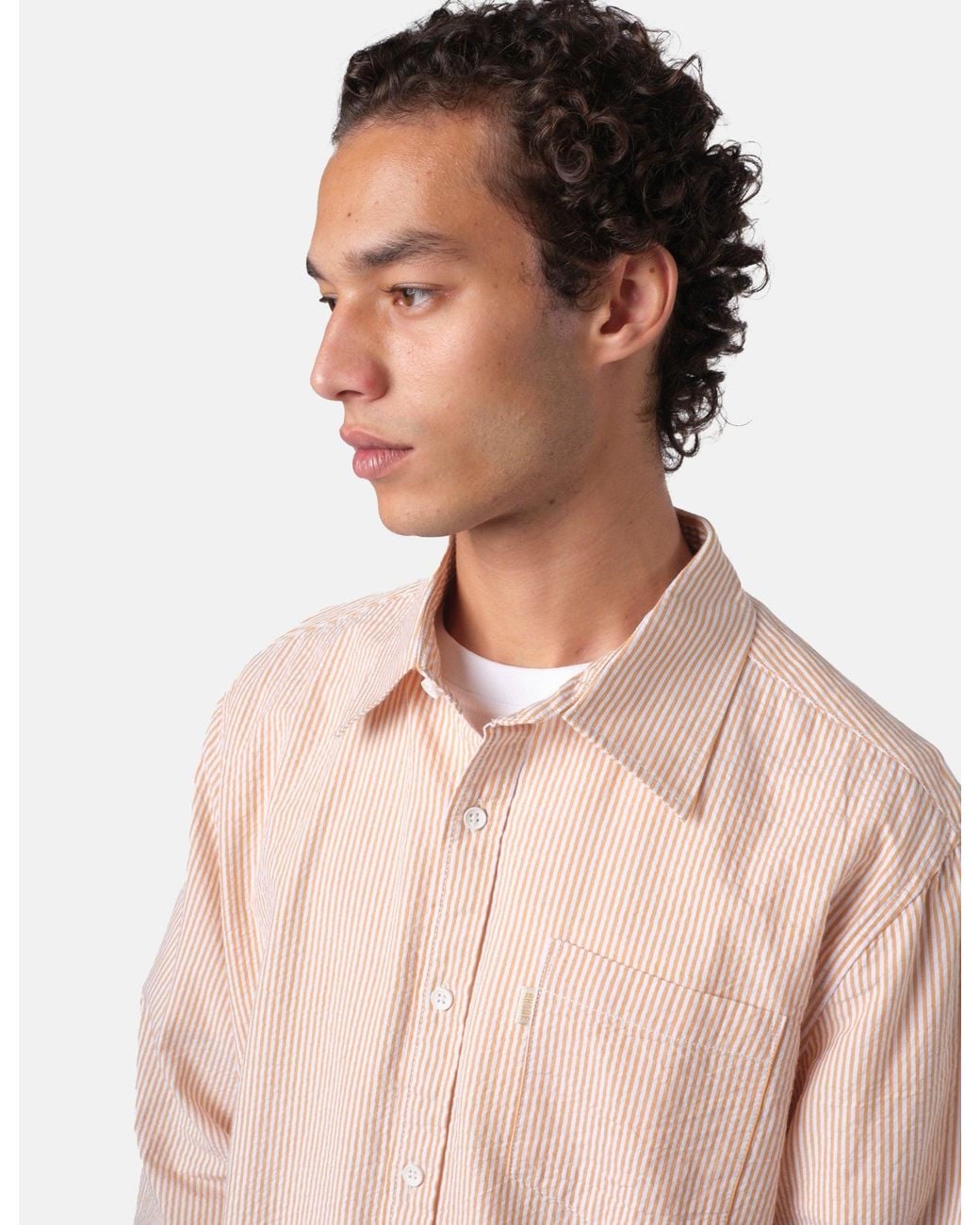 BHODE Natural Box Seersucker Shirt for men