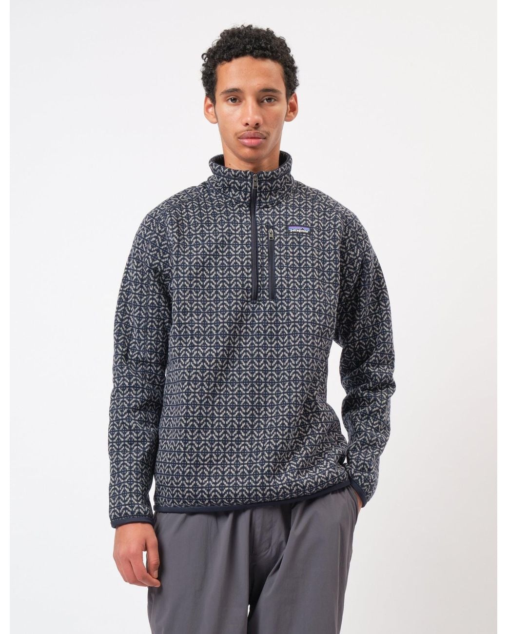 Patagonia Gray Better Sweater 1/4 Zip Fleece (Scales) for men