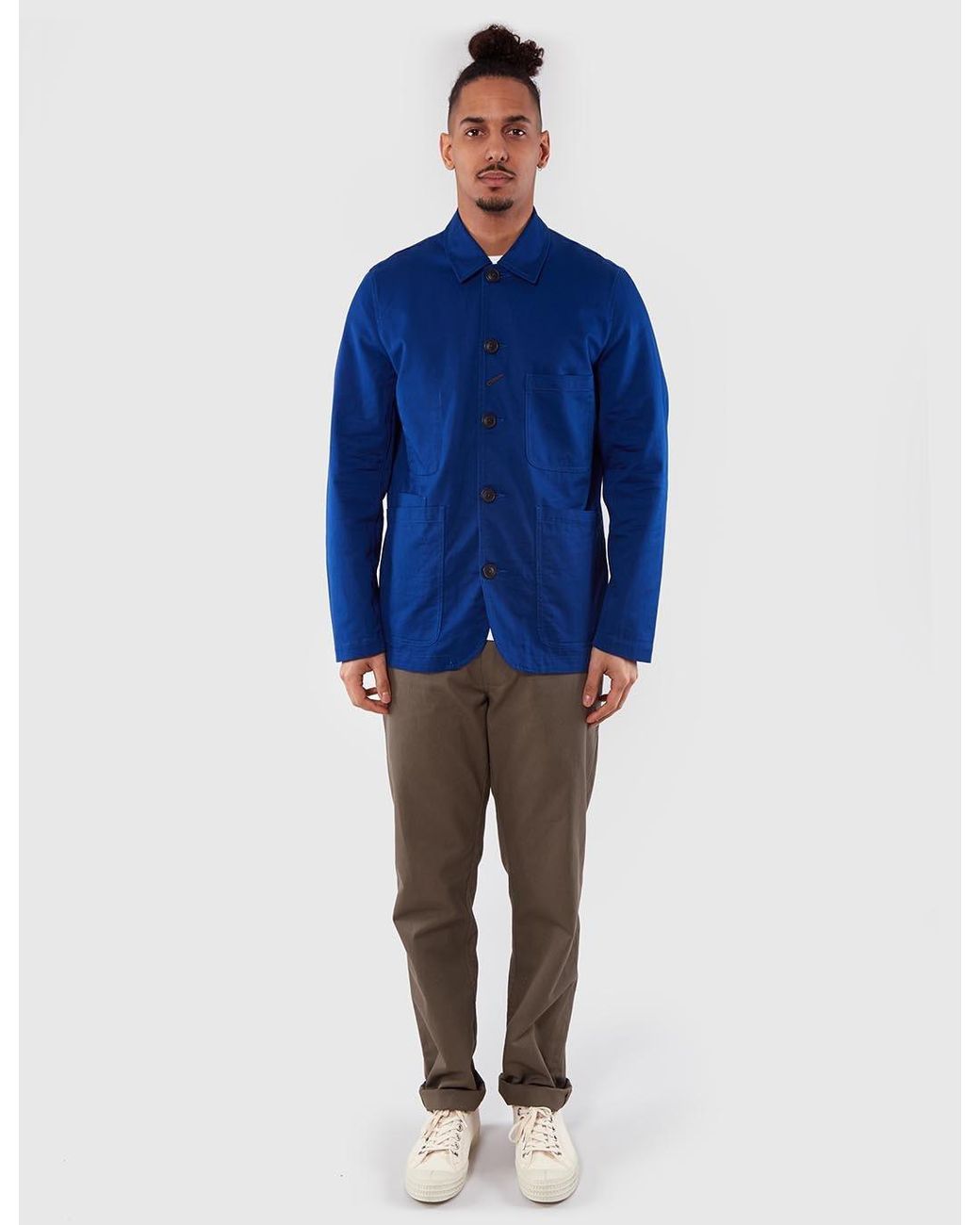 Universal Works Blue Bakers Jacket for men