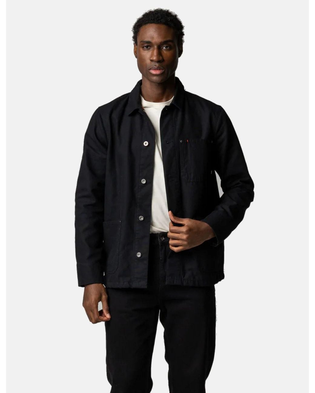 FINISTERRE Black Basset Flannel Lined Jacket for men