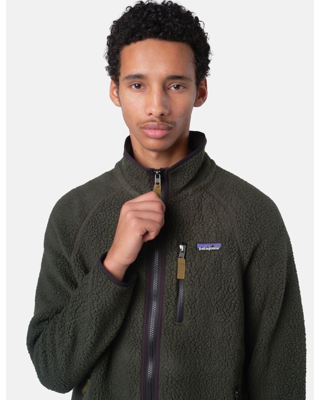Patagonia Gray Retro Pile Fleece Jacket for men