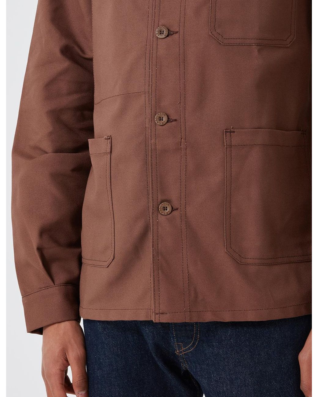 Le Laboureur Brown Cotton Work Jacket for men