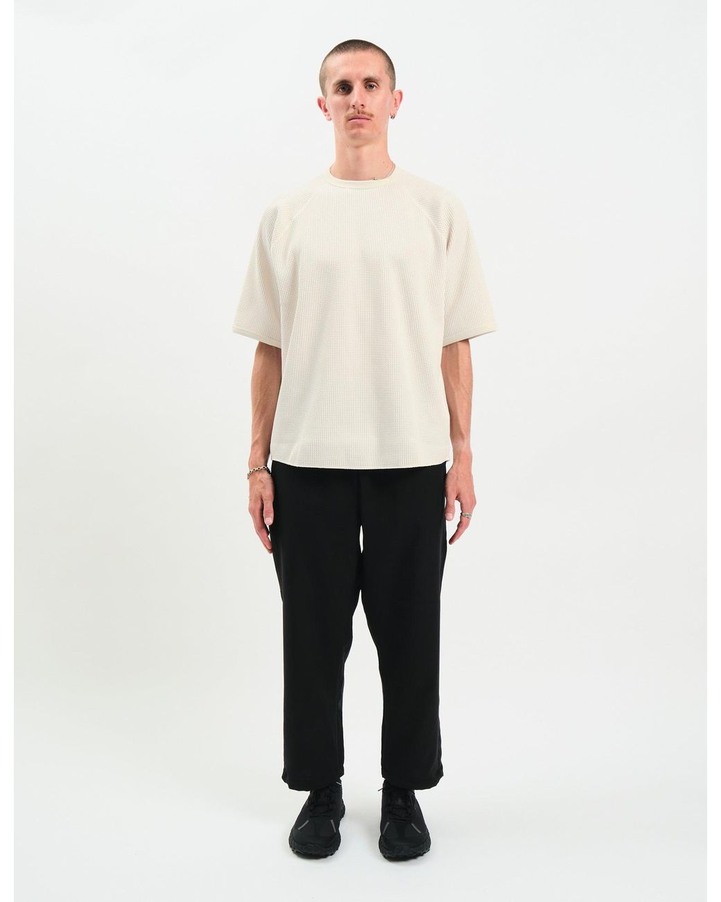 Goldwin Black Wide Leg Easy Pants for men