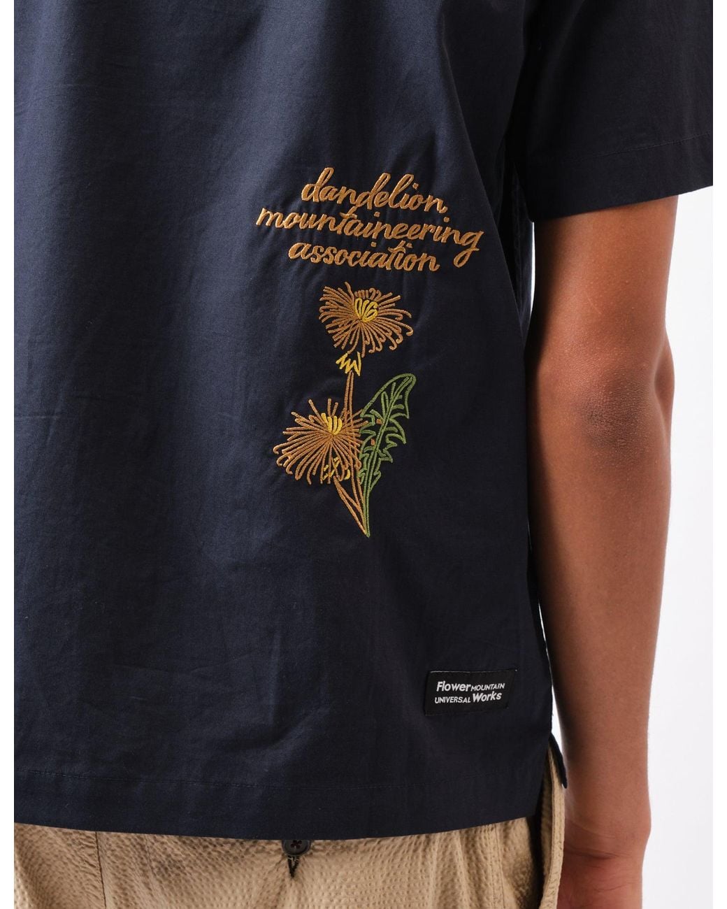 Universal Works Blue X Flower Mountain Minari Shirt for men