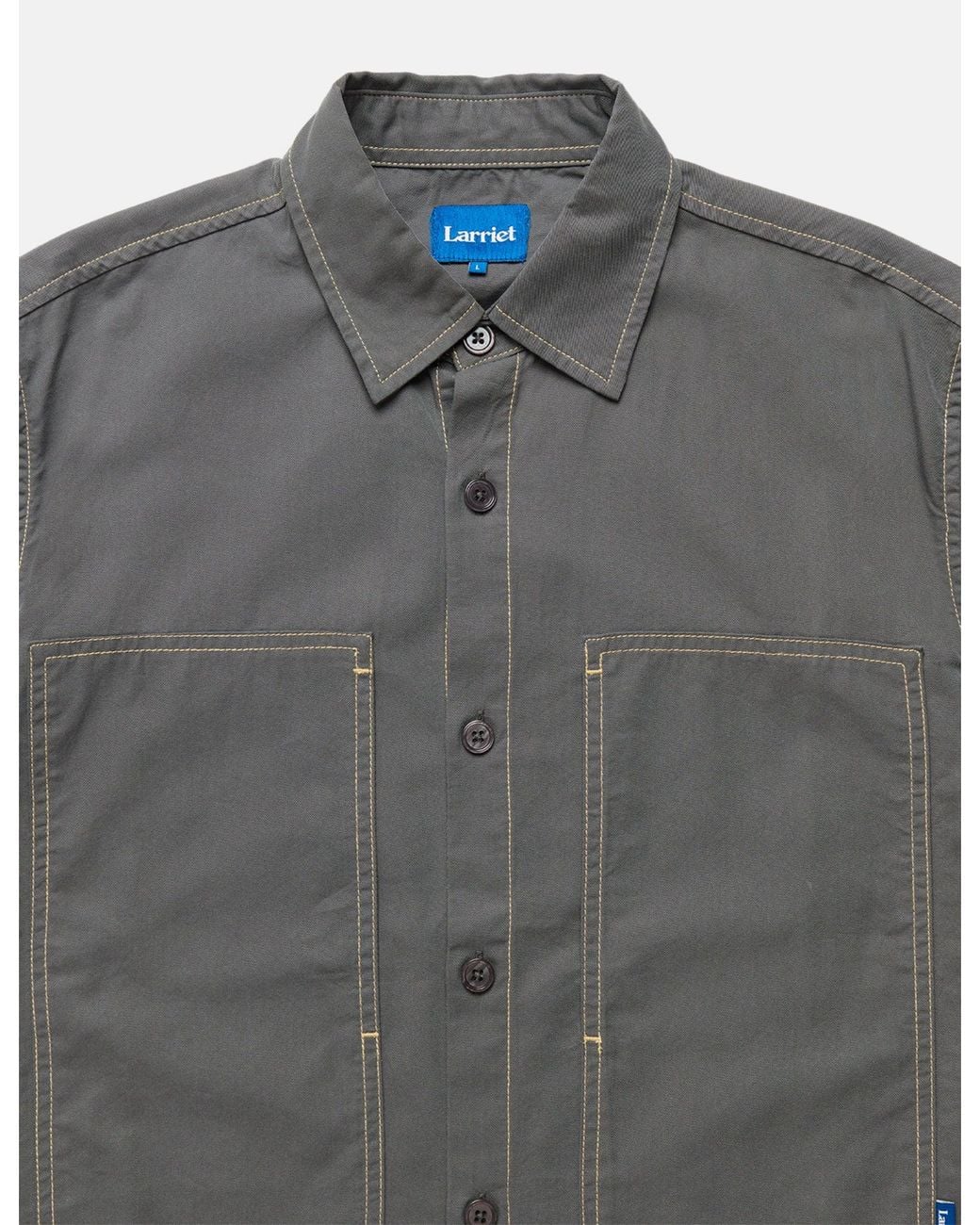Larriet Gray Cliff Short Sleeve Shirt for men