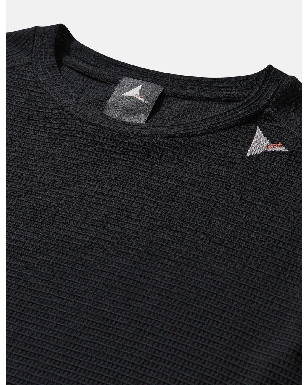 Roa Black Ashi Wool Tencel Baselayer Long Sleeve for men