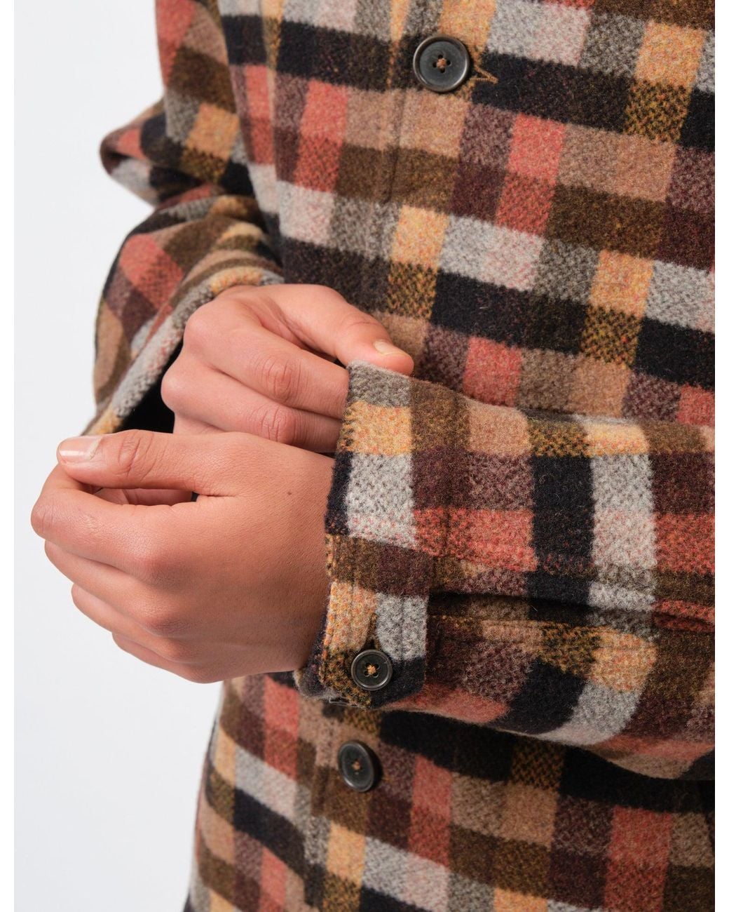 Universal Works Brown Wayfarer Jacket (Merino Checkerboard) for men