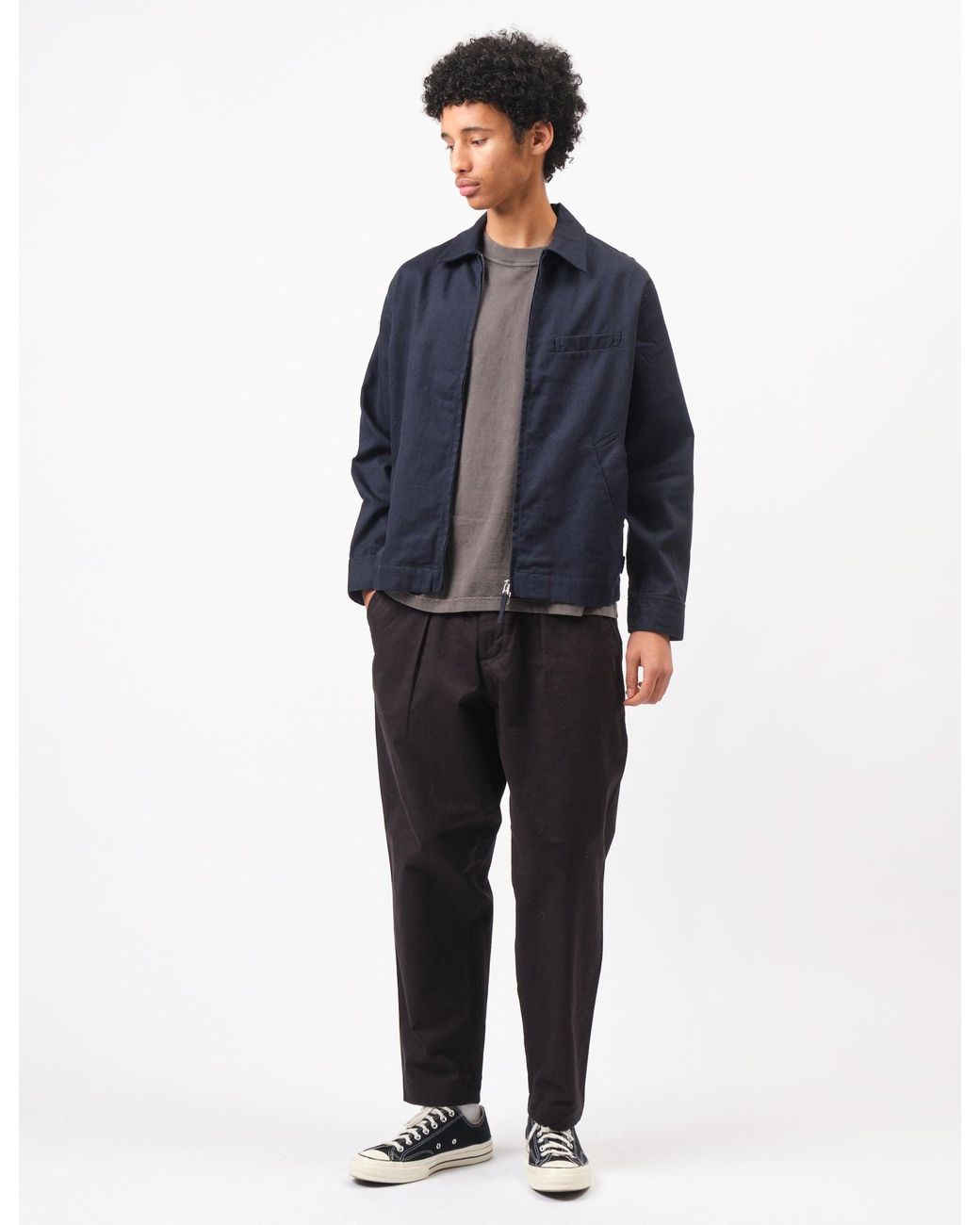 Universal Works Blue Windcheater Jacket (Twill) for men